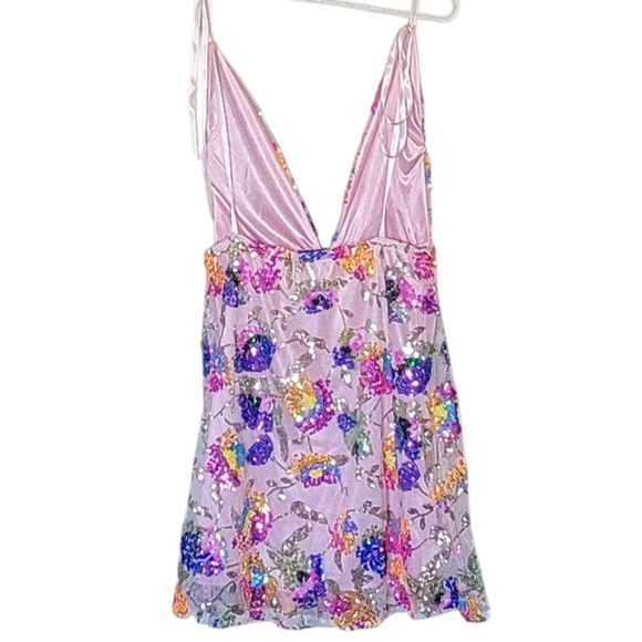 Sequin Bling Glitter Dress Aline Size L - Picture 3 of 3